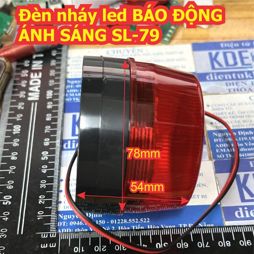 BÁO ĐỘNG ÁNH SÁNG MÀU ĐỎ SL-79 12V KDE1656