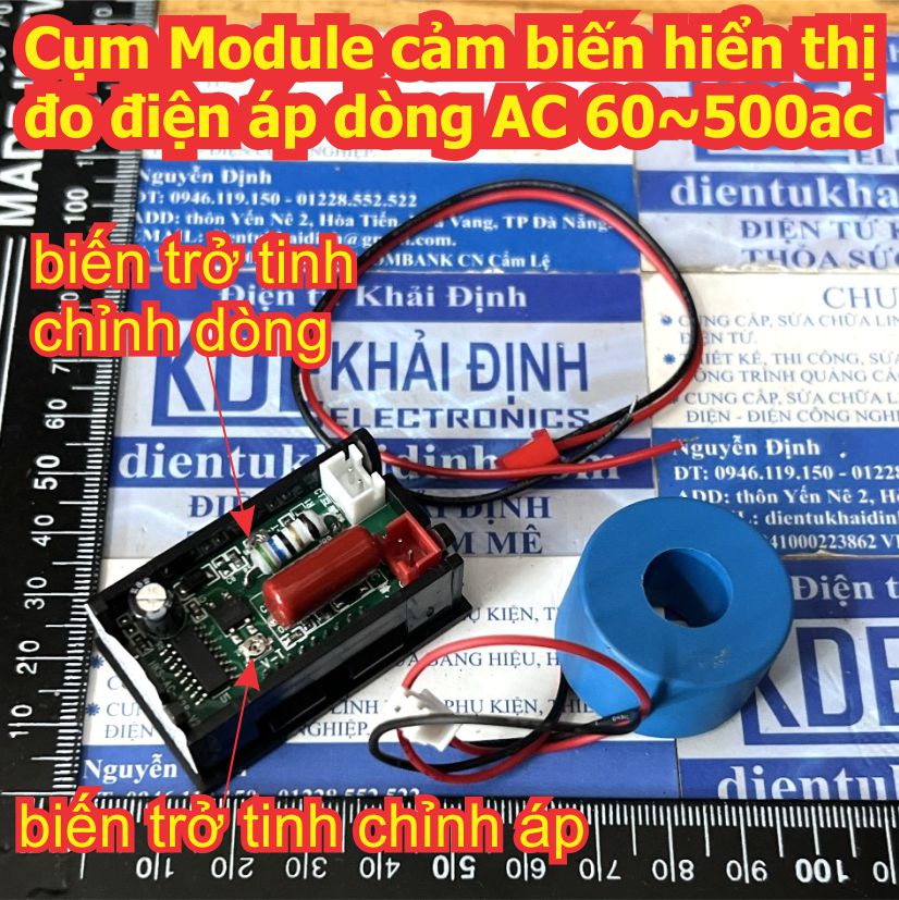 Cụm Module hiển thị cảm biến đo điện áp dòng AC 60~500ac loại 10A / 50A / 100A kde1770