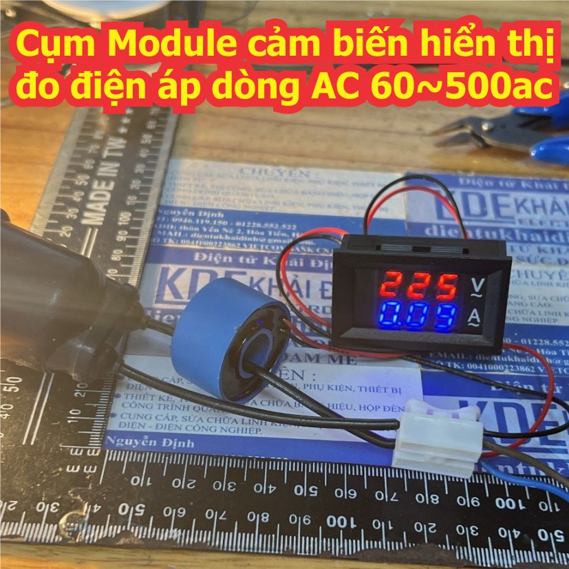 Cụm Module hiển thị cảm biến đo điện áp dòng AC 60~500ac loại 10A / 50A / 100A kde1770