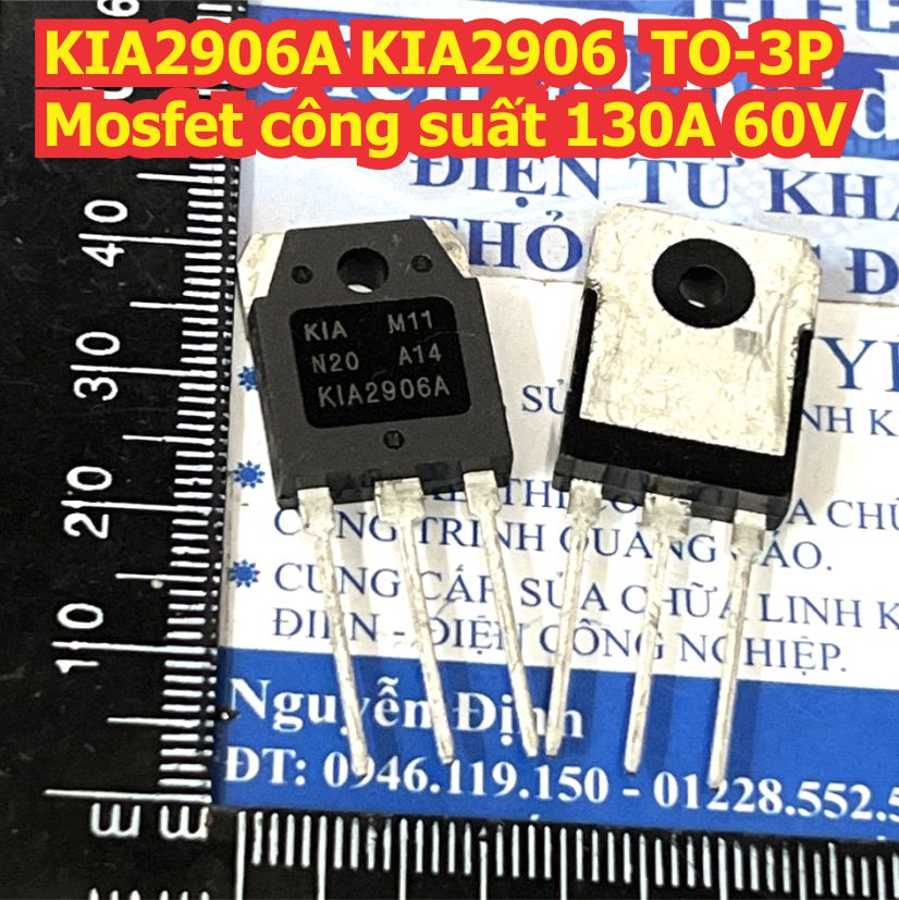 KIA2906A KIA2906 2906 TO-3P TO-220 Mosfet công suất 130A 60V tháo máy /  hàng mới kde1782