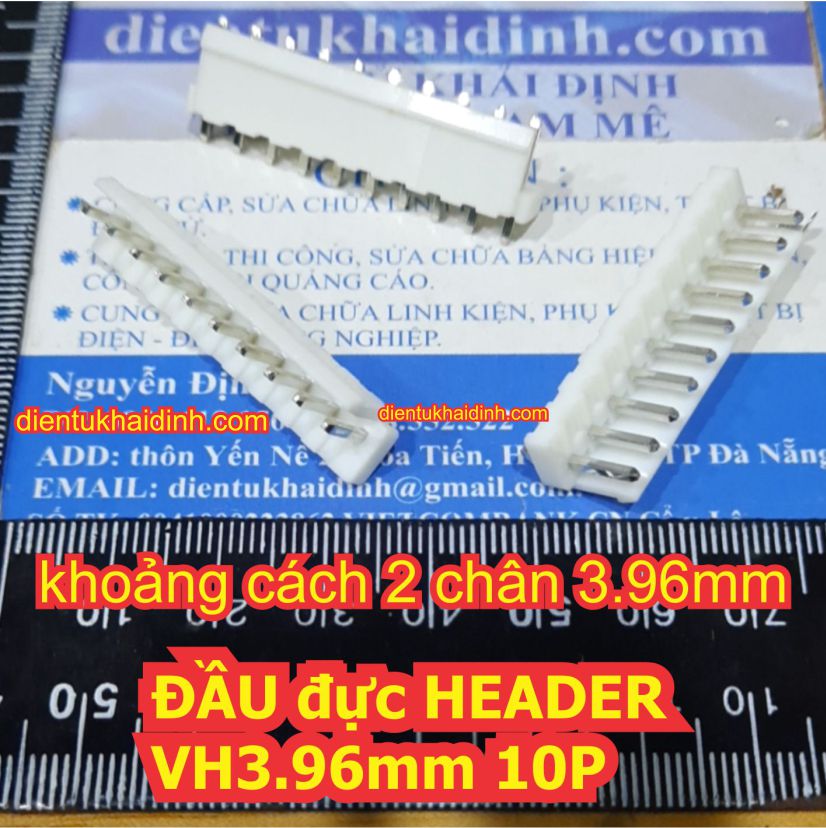 Đầu connector header đầu nối JACK cắm VH3.96 VH3.96mm 3.96mm đực cái 2P ~ 10P kde1872