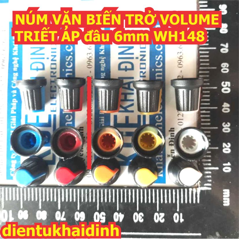 NÚM VẶN BIẾN TRỞ VOLUME TRIẾT ÁP đầu 6mm WH148 RK097 RV097 có 5 màu kde1882
