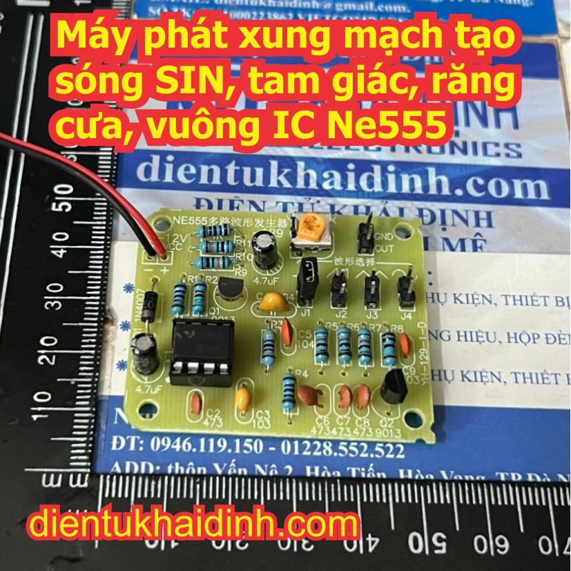 Máy phát xung mạch tạo sóng SIN, tam giác, răng cưa, vuông IC NE555 kde1963