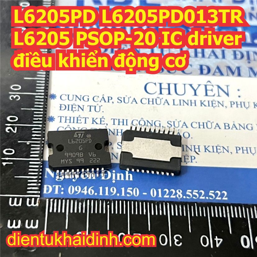 L6205D L6205D013TR L6205 6205 L6205PD L6205PD013TR SOP-20 PSOP-20 IC driver điều khiển động cơ kde8498