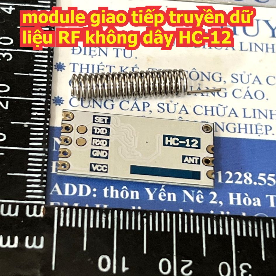module giao tiếp truyền dữ liệu RF không dây HC-12 SI4463 44631B / SI4438 44382A  433mhz 1000m 5V giao tiếp UART kde2143