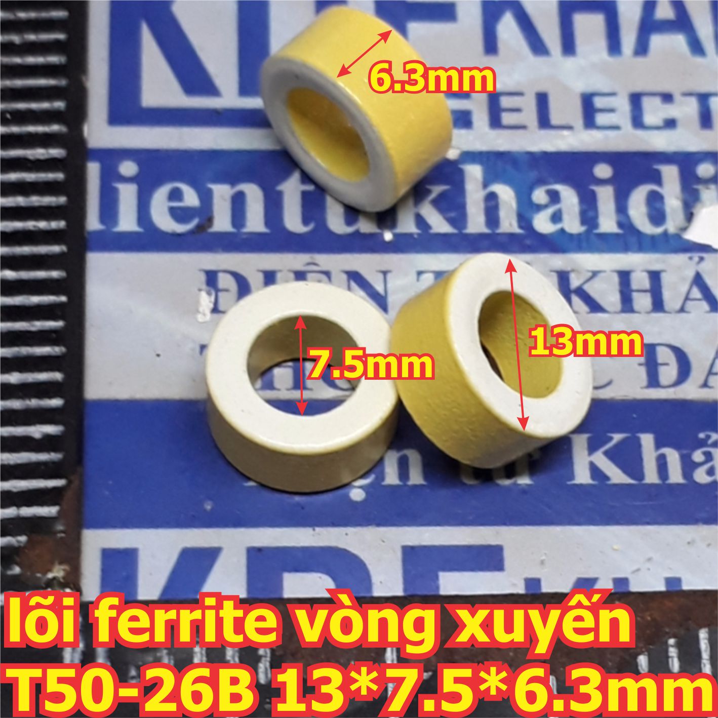 Lõi ferrite sắt từ vòng xuyến, lõi ferrite vòng tròn, lõi sắt từ kde2295