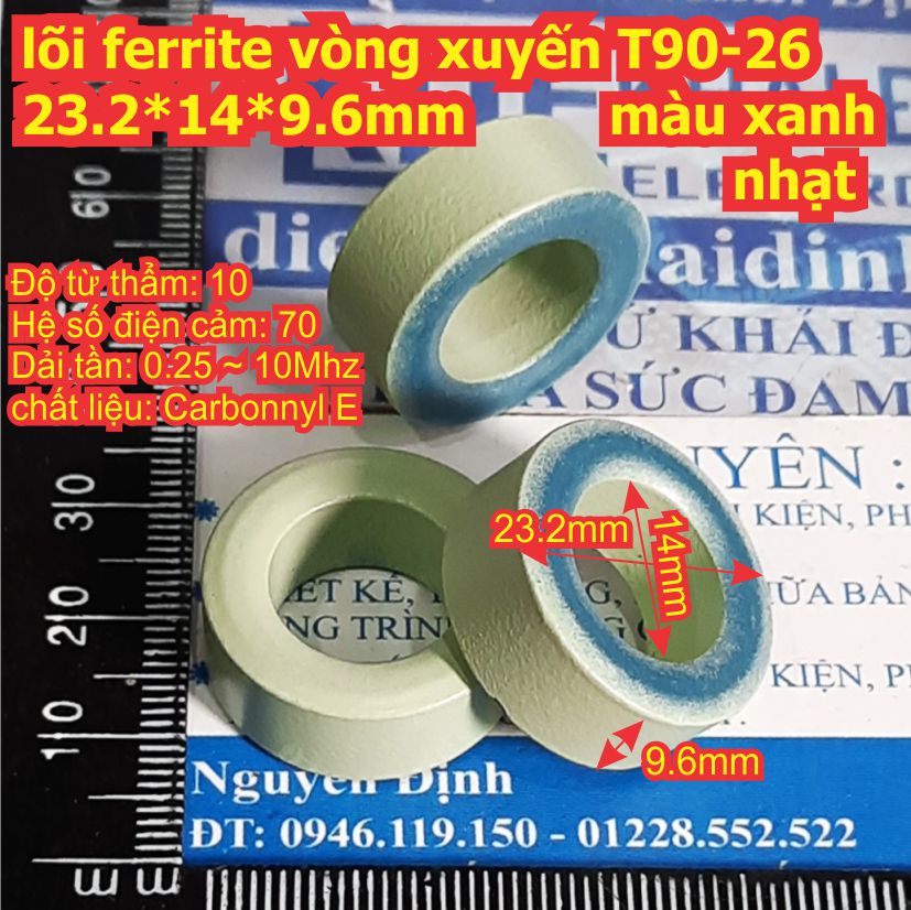 Lõi ferrite sắt từ vòng xuyến, lõi ferrite vòng tròn, lõi sắt từ kde2295