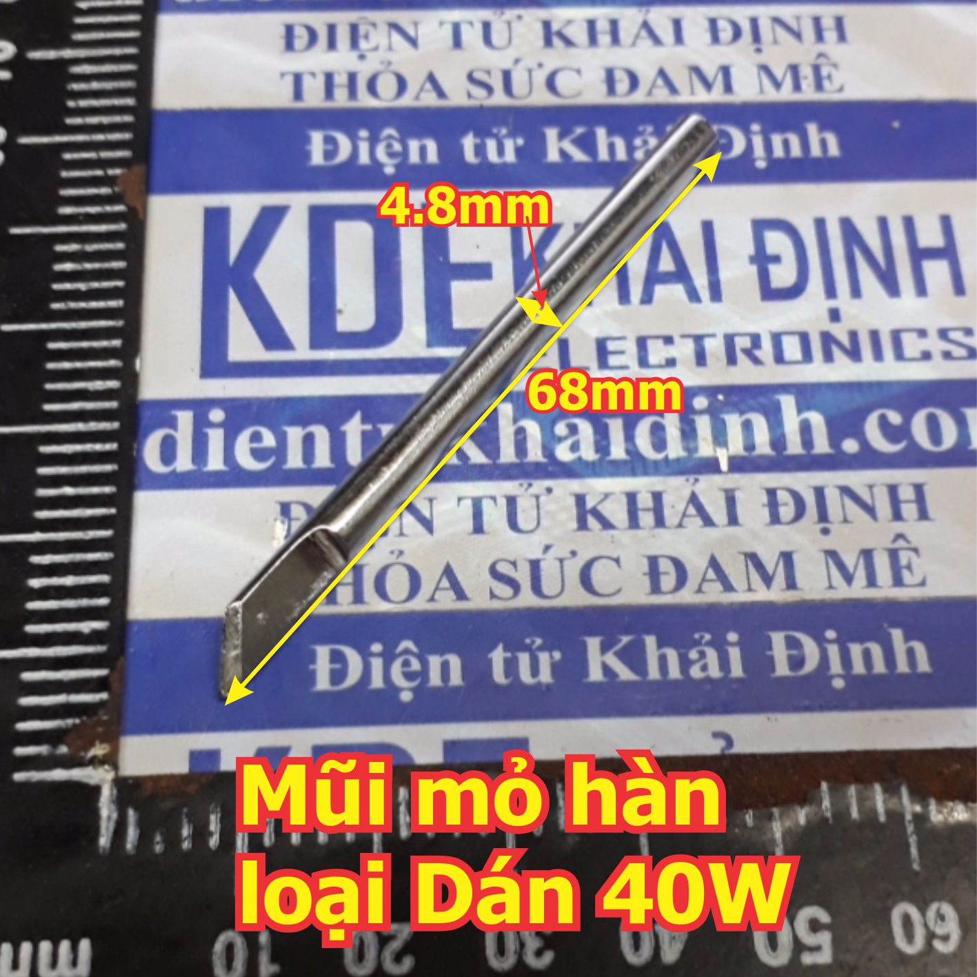 Mũi hàn đầu mỏ hàn loại tốt 40W màu trắng / đen mũi nhọn / dẹp / dao / tròn / cong kde2382