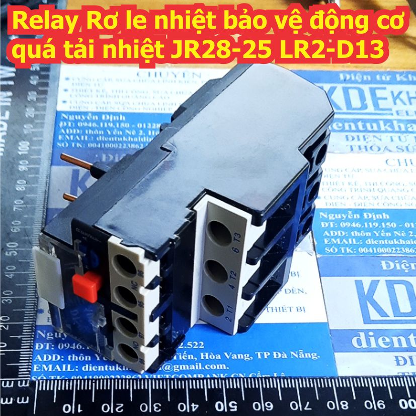 Relay Rơ le nhiệt bảo vệ động cơ quá tải nhiệt JR28-25 LR2-D13 0.68-1.1A kde2592