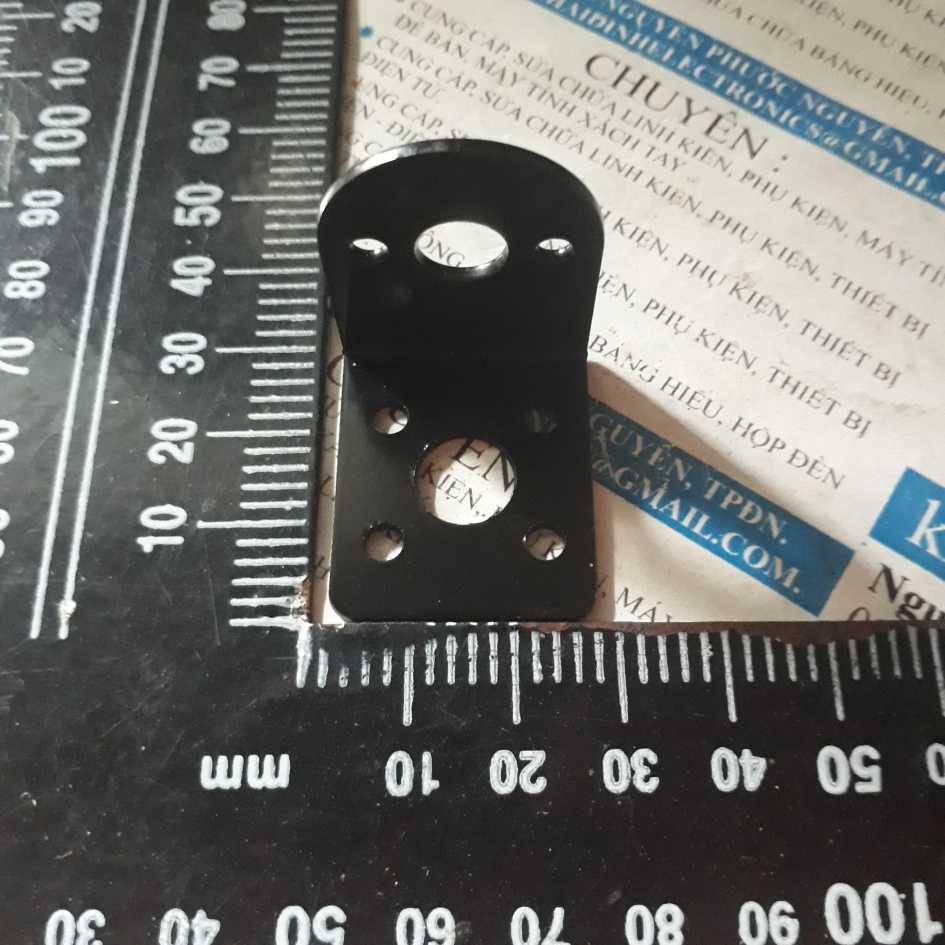 khung động cơ DC-giảm tốc 25mm, nhôm 2mm đen kde2638