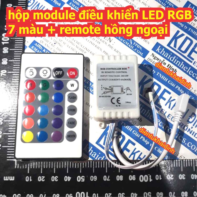 hộp điều khiển LED RGB, remote hồng ngoại kde2656