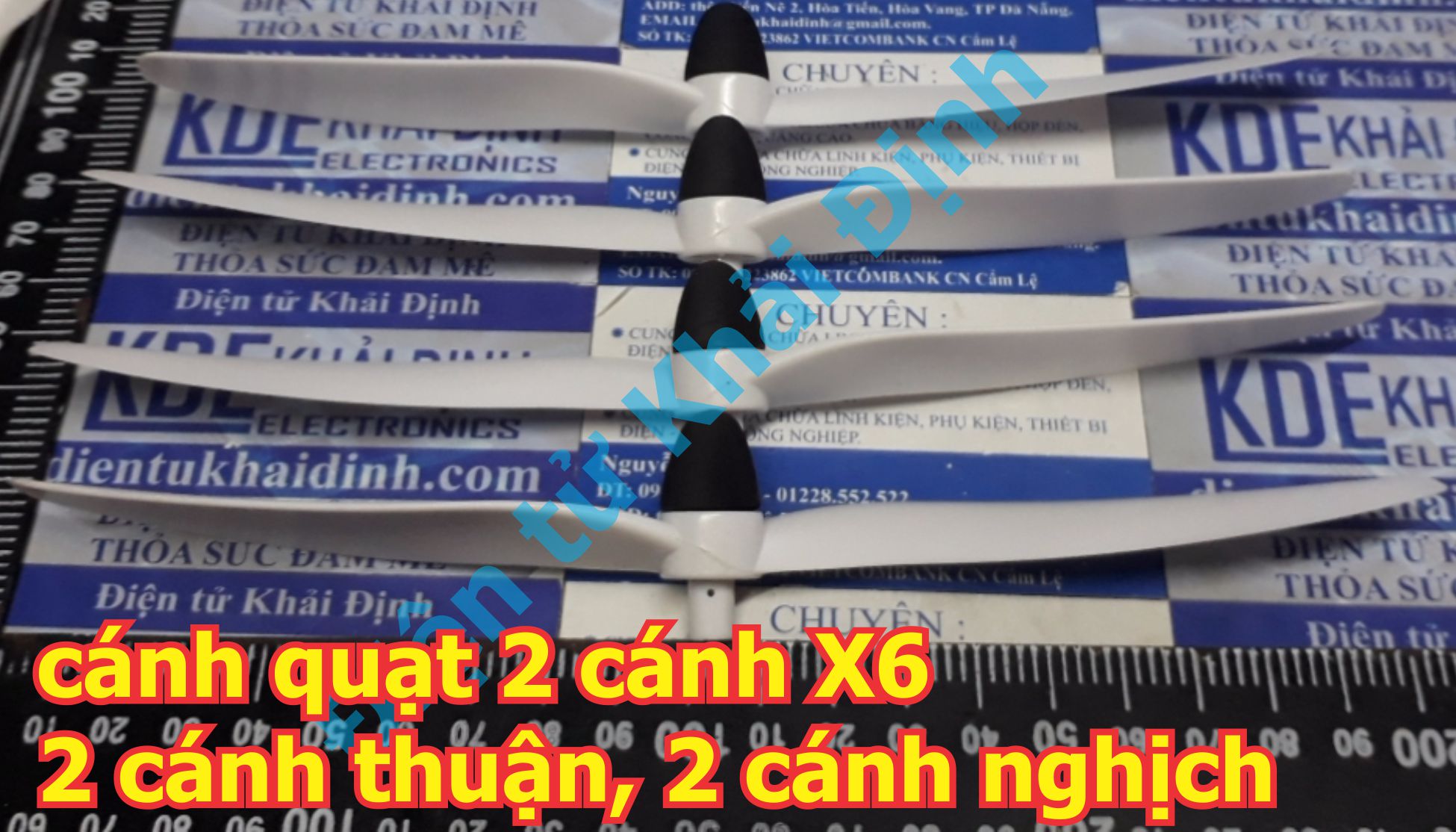 BỐN cánh quạt 2 cánh X6 cho máy bay mô hình, UAV…, màu TRẮNG kde2705
