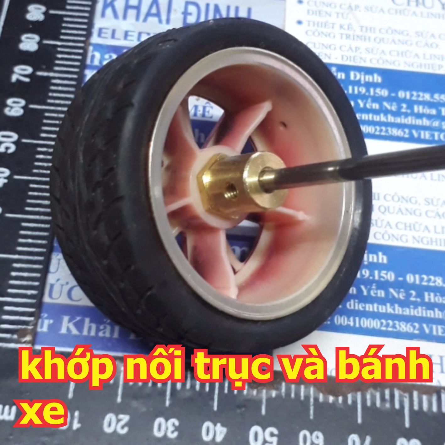 chốt, Đầu nối dùng đê nối bánh xe với trục, loại trục 3mm 4mm 5mm 6mm 7mm 8mm kde2954