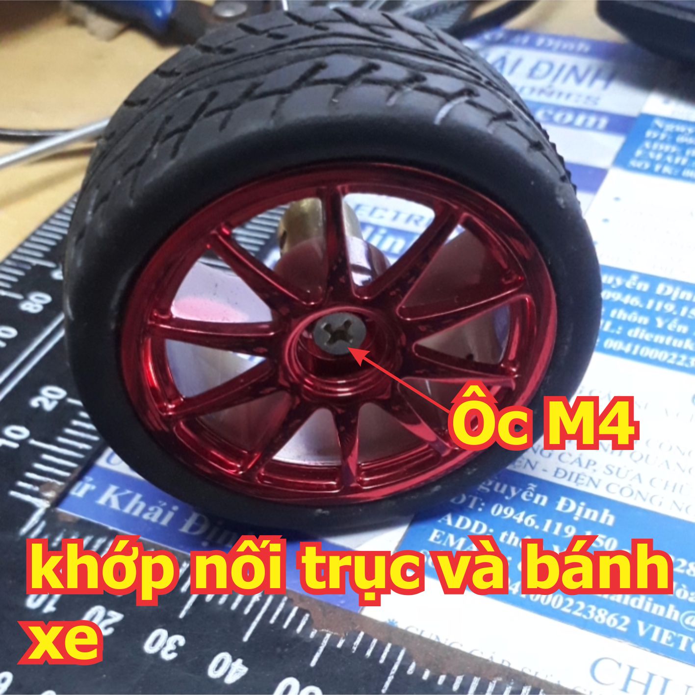 chốt, Đầu nối dùng đê nối bánh xe với trục, loại trục 3mm 4mm 5mm 6mm 7mm 8mm kde2954