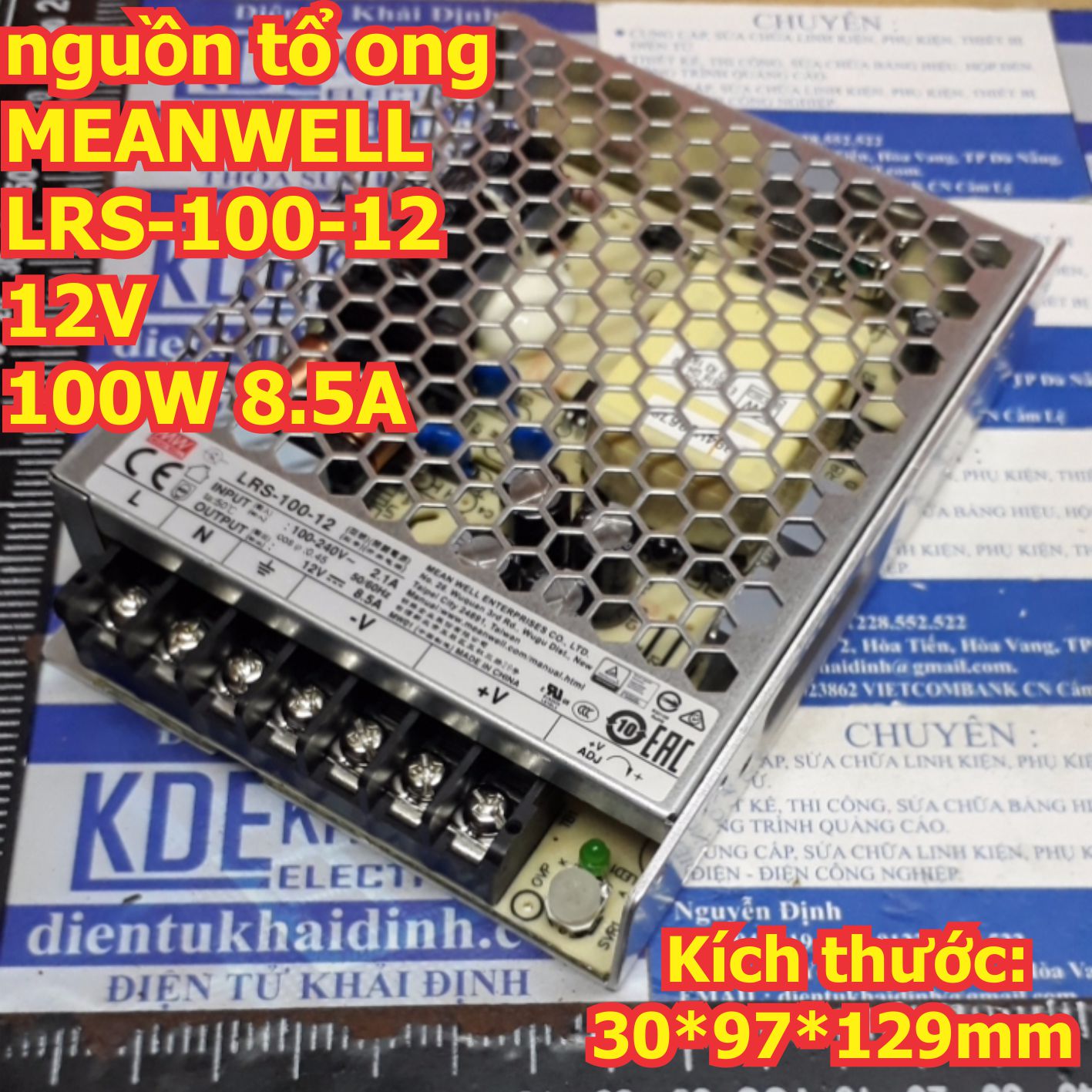 nguồn xung, nguồn tổ ong MEANWELL LRS nguồn mỏng các loại 100w 150w 200w indoor kde3097