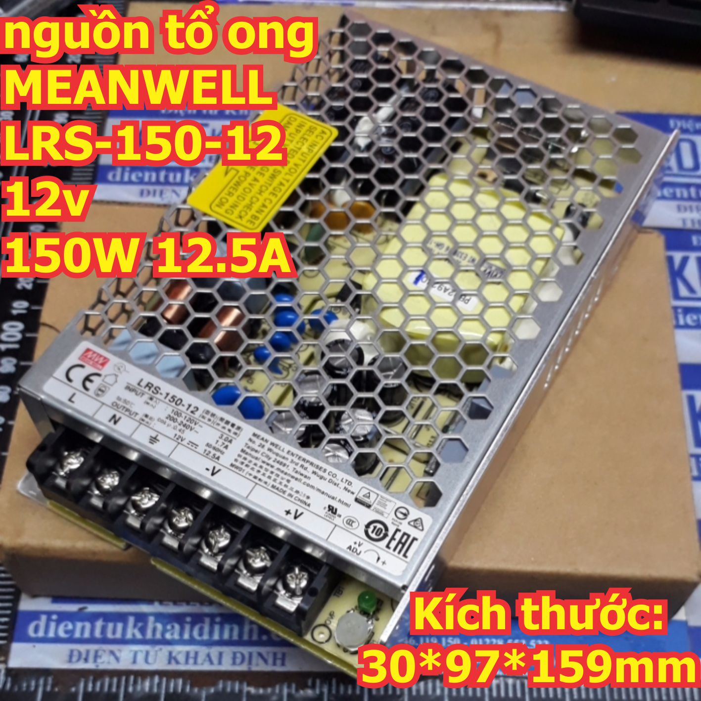 nguồn xung, nguồn tổ ong MEANWELL LRS nguồn mỏng các loại 100w 150w 200w indoor kde3097