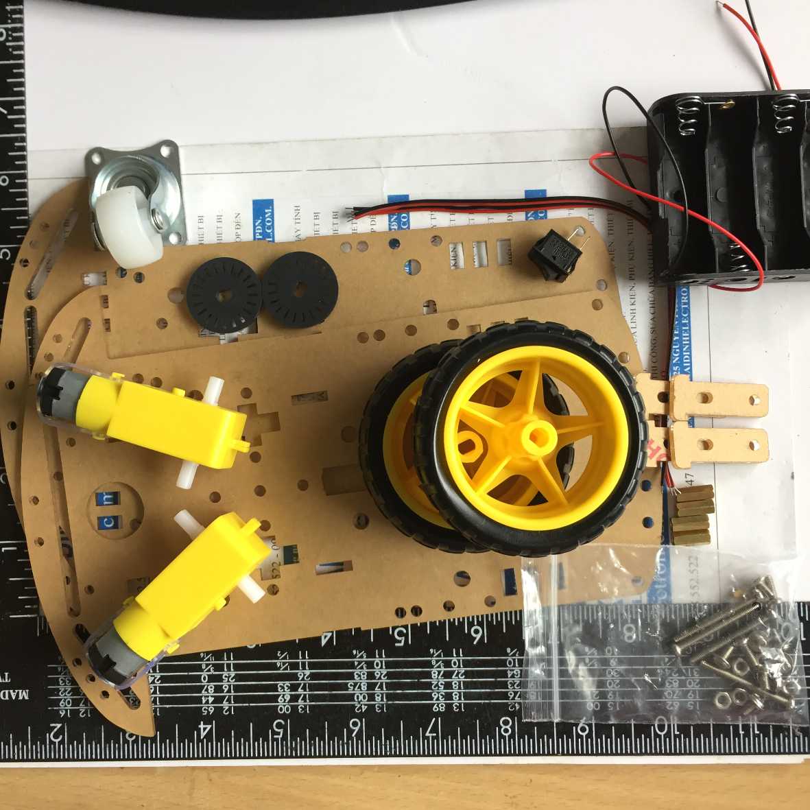 Bộ thành phần xe mô hình KDE-02, 1 tầng, dễ lắp đặt kde3135