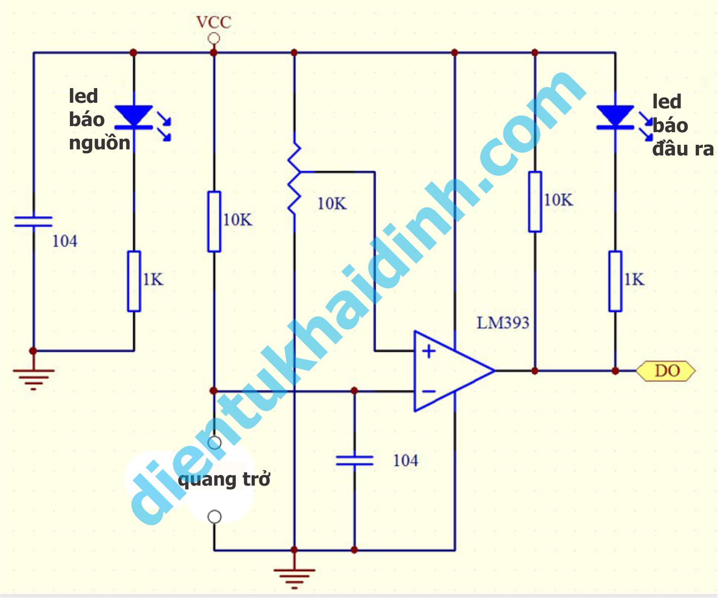 MODULE cảm biến ánh sáng quang trở 4P out: AO DO áp 3.3-5.5V kde3178