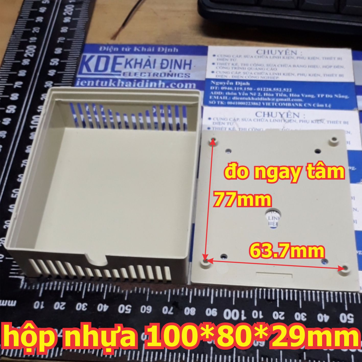 hộp nhựa trắng hộp mạch điện 100*80*29 kde3195