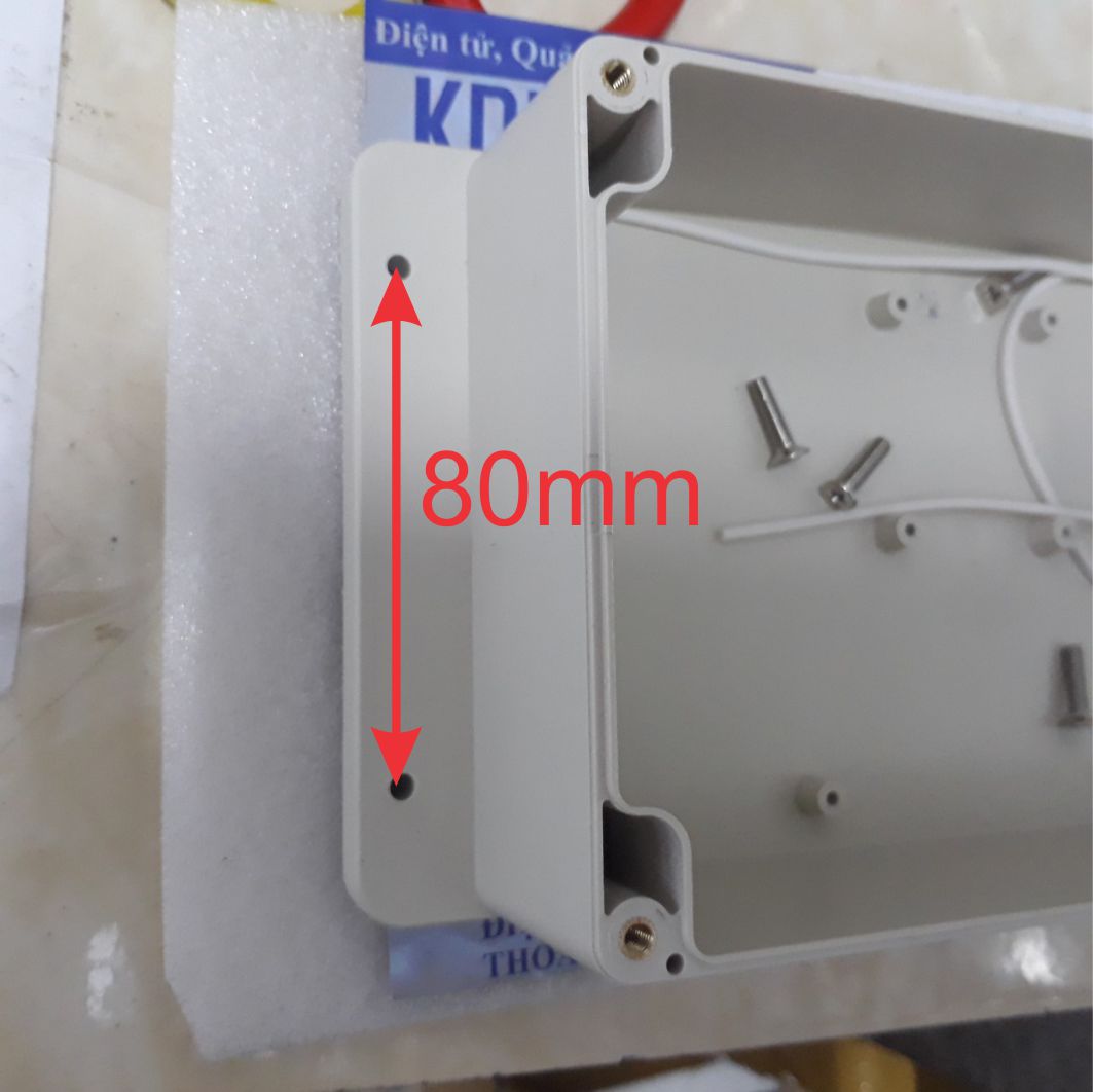 hộp nhựa 200*120*75mm, có tai ngoài kín nước kde3198