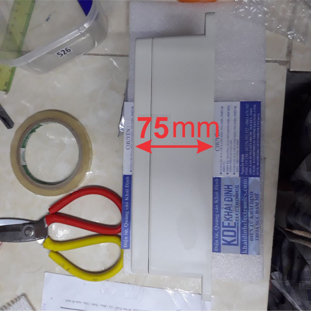 hộp nhựa 200*120*75mm, có tai ngoài kín nước kde3198