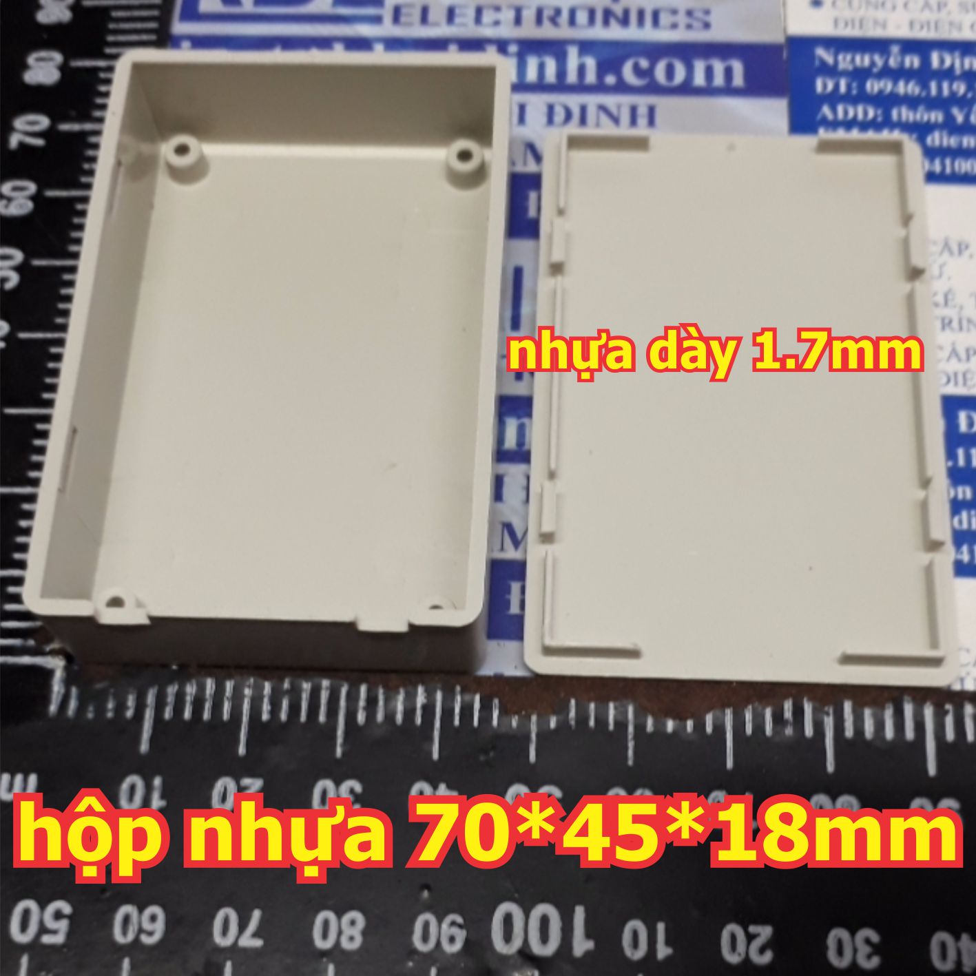 Hộp nhựa hộp mạch điện 70*45*18mm màu trắng kde3211