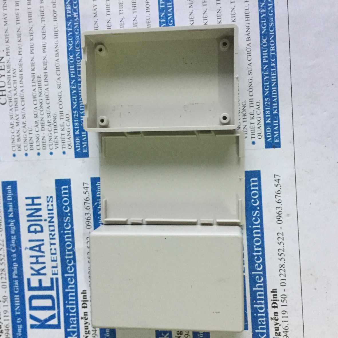 Hộp nhựa hộp mạch điện 70*45*18mm màu trắng kde3211