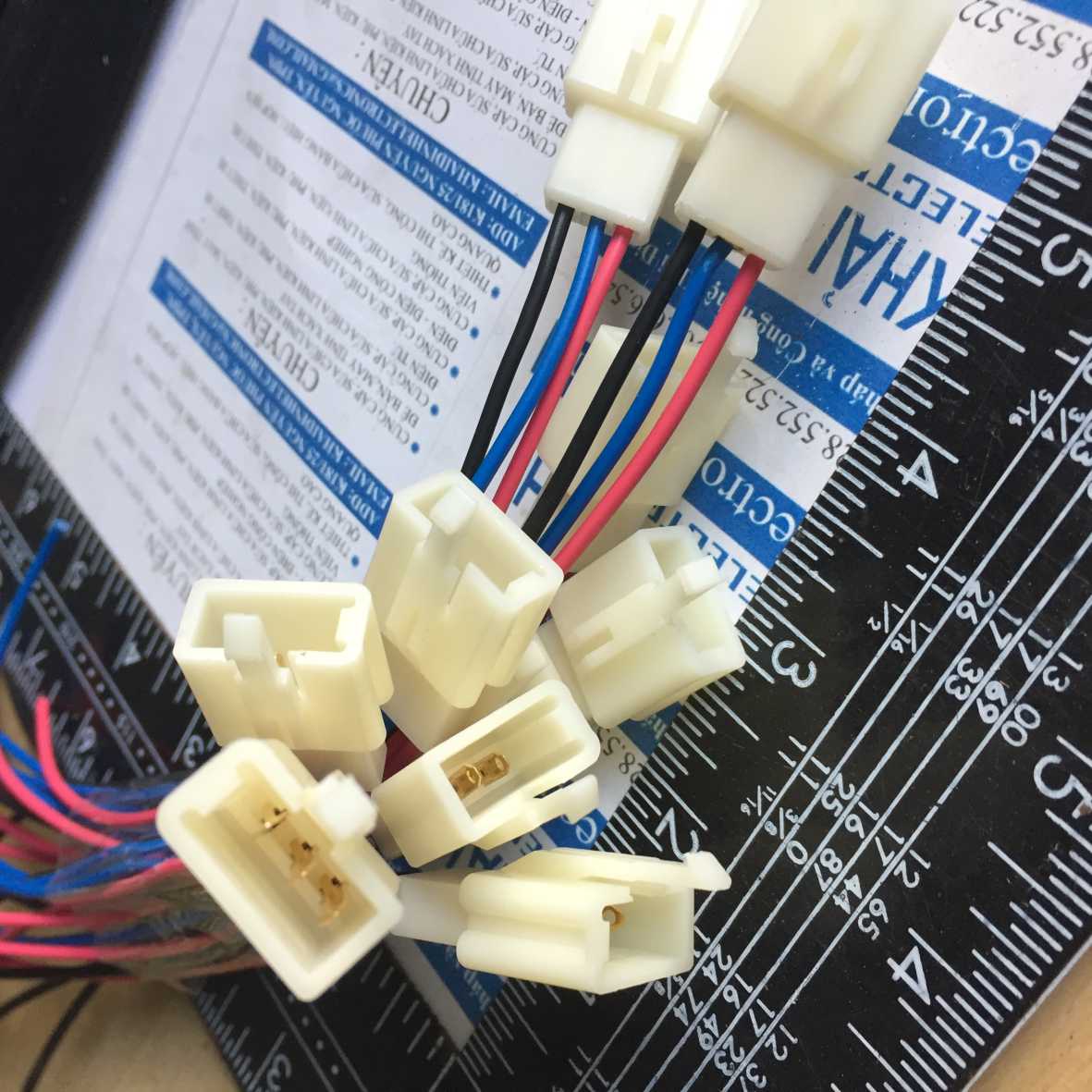 Dây header 2.8mm jack xe máy đầu ĐỰC/CÁI/ĐỰC+CÁI 3P, bấm sẵn dây 20cm kde3217