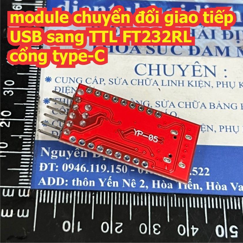 Module chuyển đổi giao tiếp USB sang TTL FT232RL cổng type-C / cổng USB mini kde0009