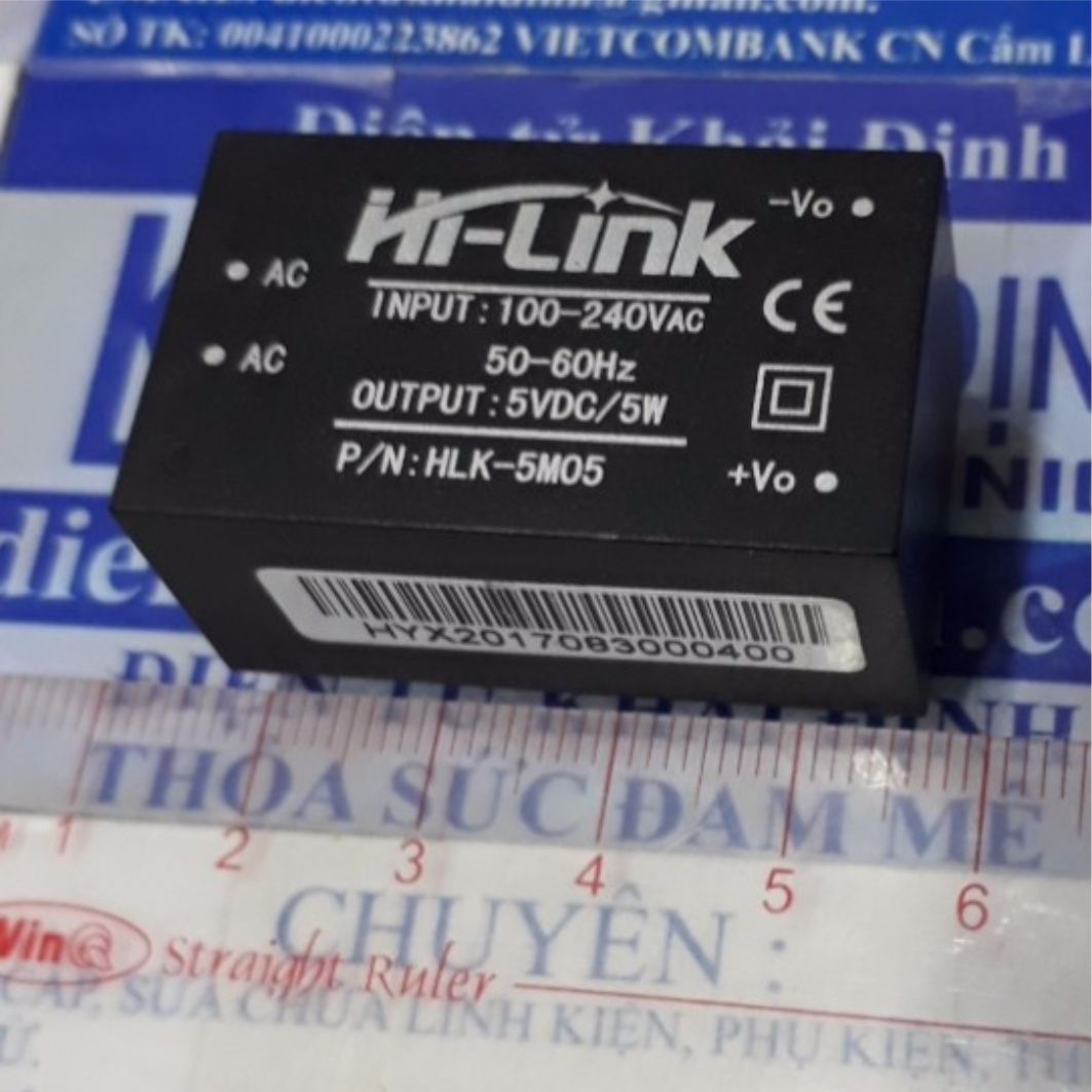 Module nguồn on board nhỏ gọn AC-DC HLK-5M05 220vac - 5Vdc 5W kde3288