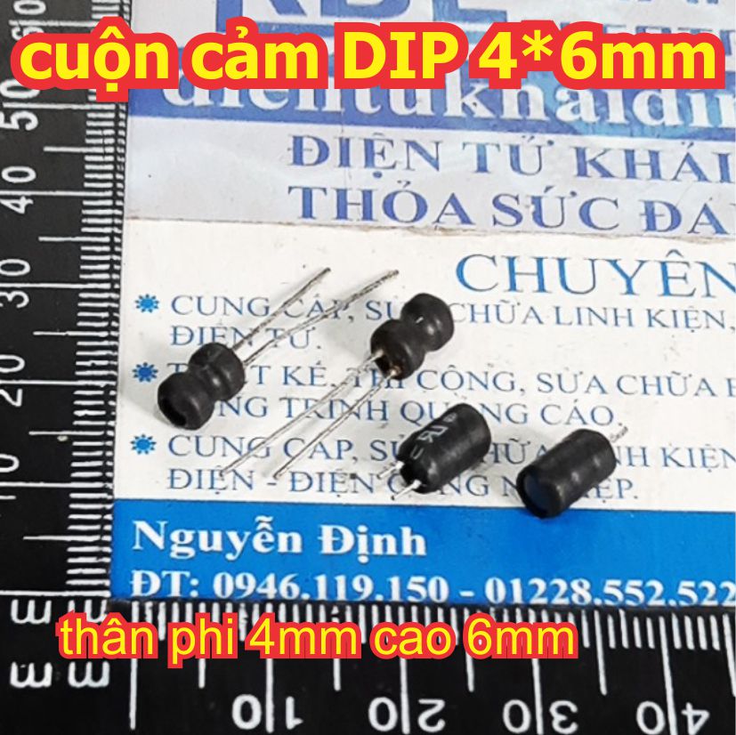 cuộn cảm dip, chân cắm 2.54mm, 4*6mm 1uH 7.5uH 10uH 15uH 200uH 33mH kde2281