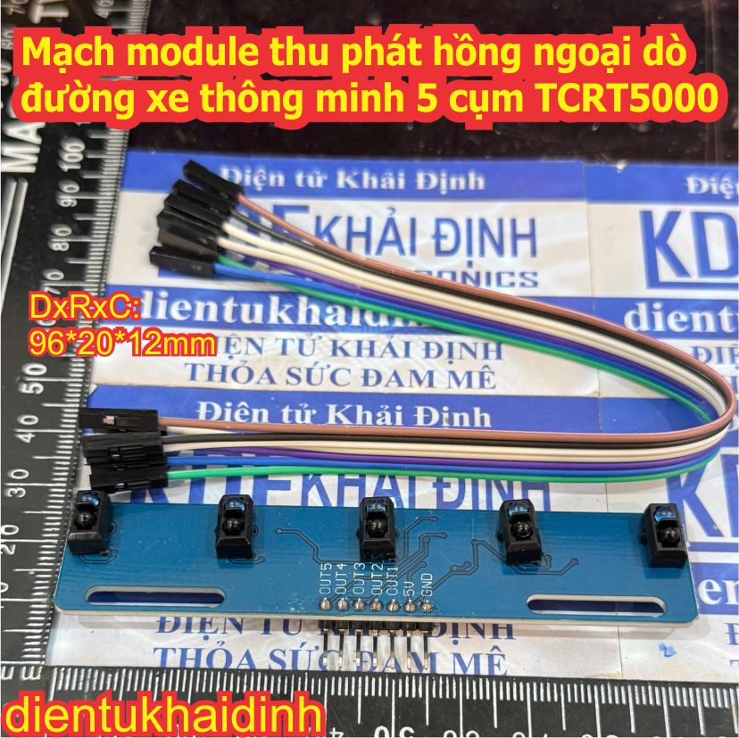 Mạch module thu phát hồng ngoại dò đường xe thông minh 5 cụm TCRT5000 kde3389