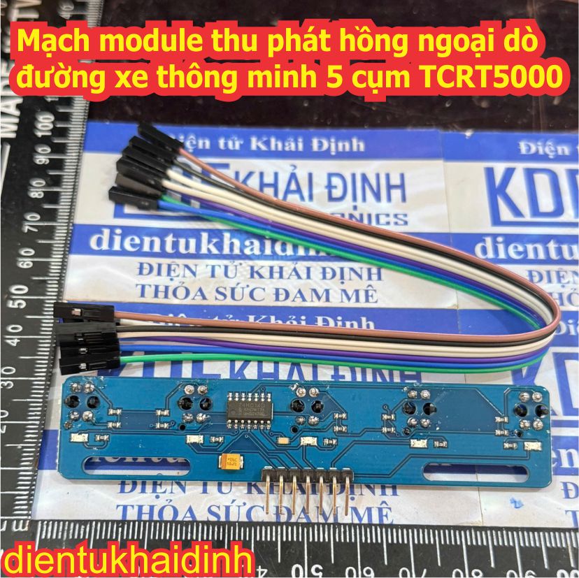 Mạch module thu phát hồng ngoại dò đường xe thông minh 5 cụm TCRT5000 kde3389