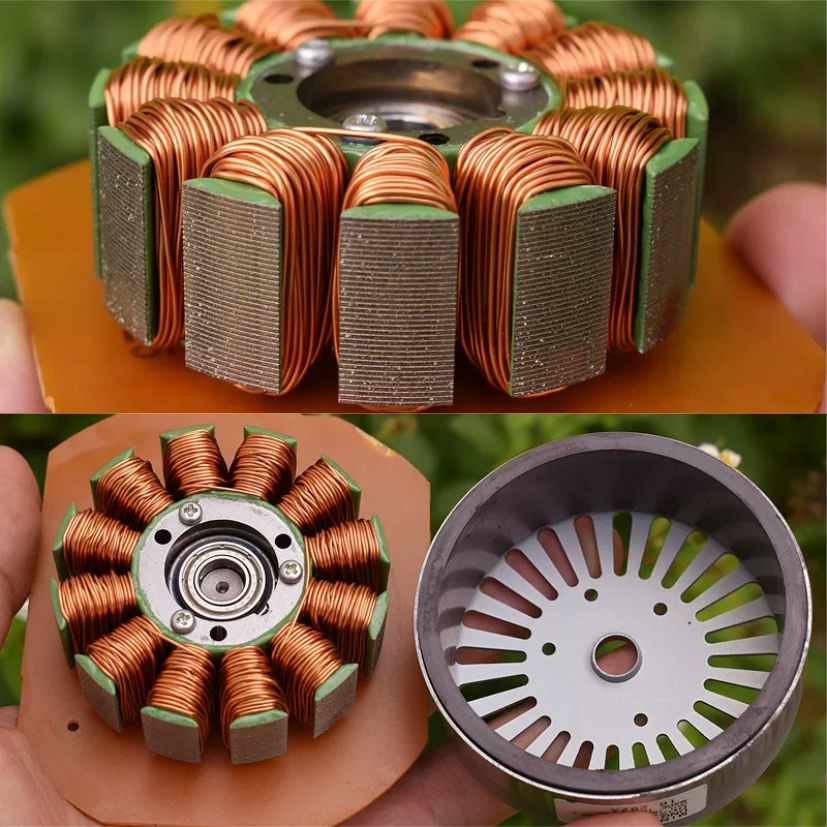 Động cơ không chổi than brushless Minebea DNQ18H13L30F 24Vdc 2600V/P 1000W trục 8mm gai xoắn chế quạt kde3395
