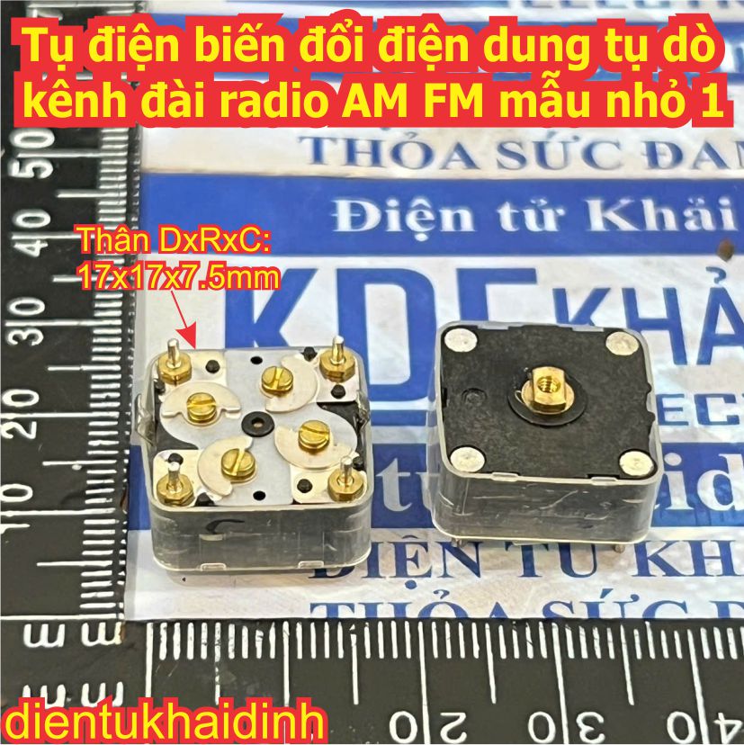Tụ điện biến đổi điện dung tụ dò kênh đài radio AM FM kde3406
