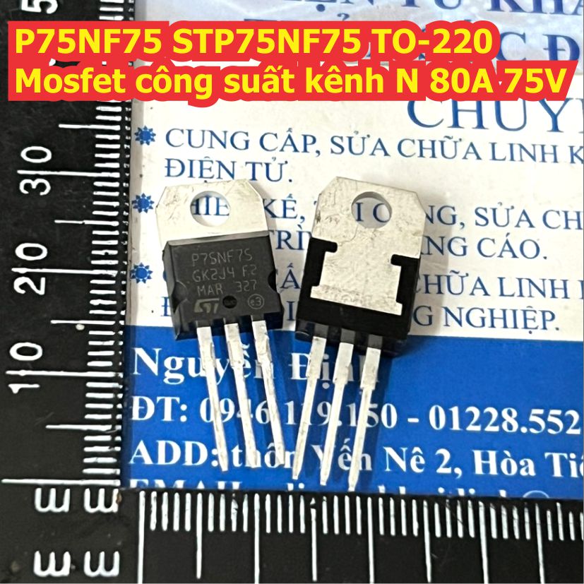 P75NF75 STP75NF75 TO-220 Mosfet công suất kênh N 80A 75V kde3456