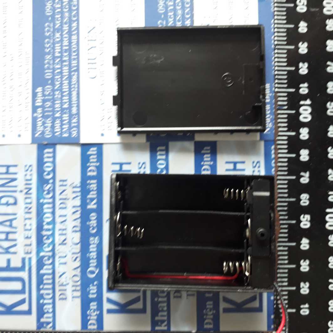 hộp, đế pin, khay đựng pin AA 1/2/3/4 viên, có nắp, có công tắc kde1945