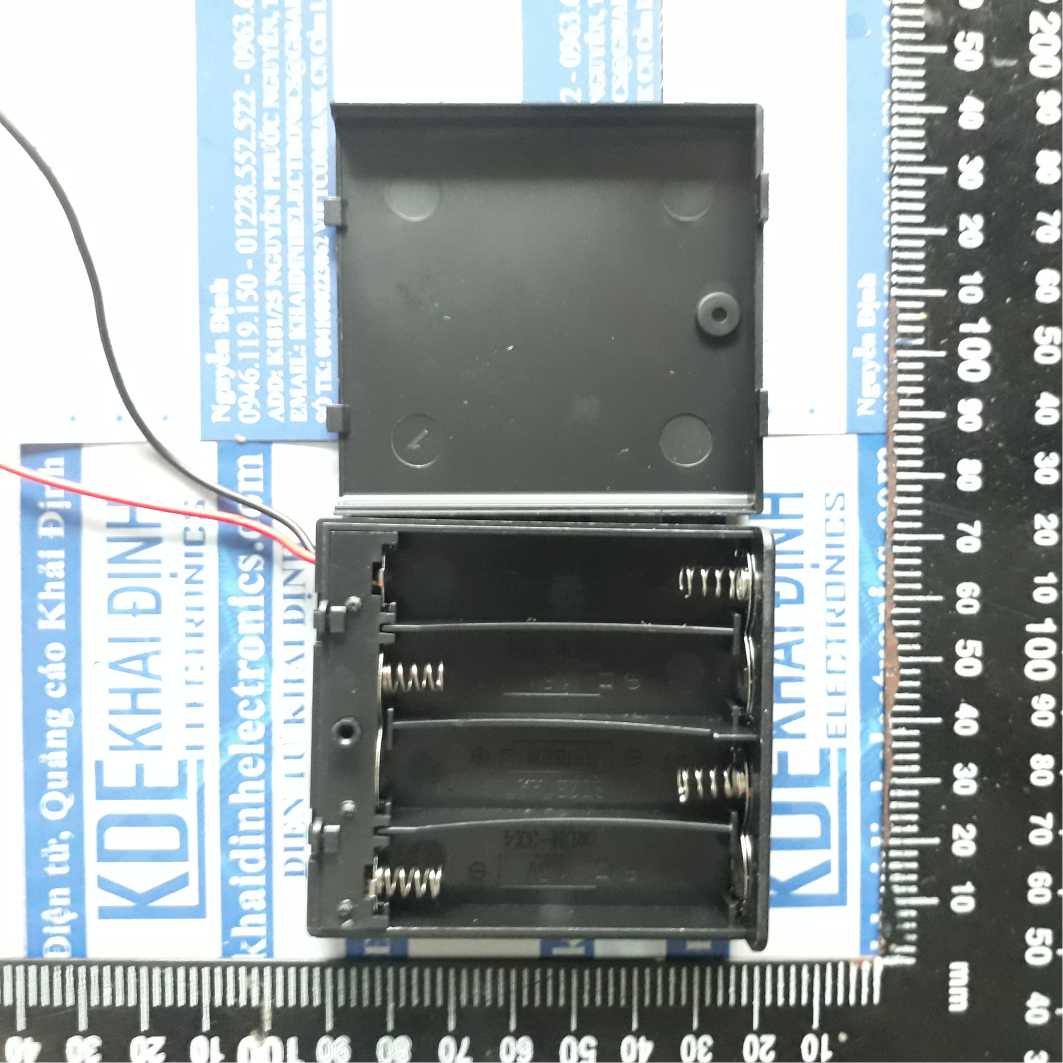 hộp, đế pin, khay đựng pin AA 1/2/3/4 viên, có nắp, có công tắc kde1945