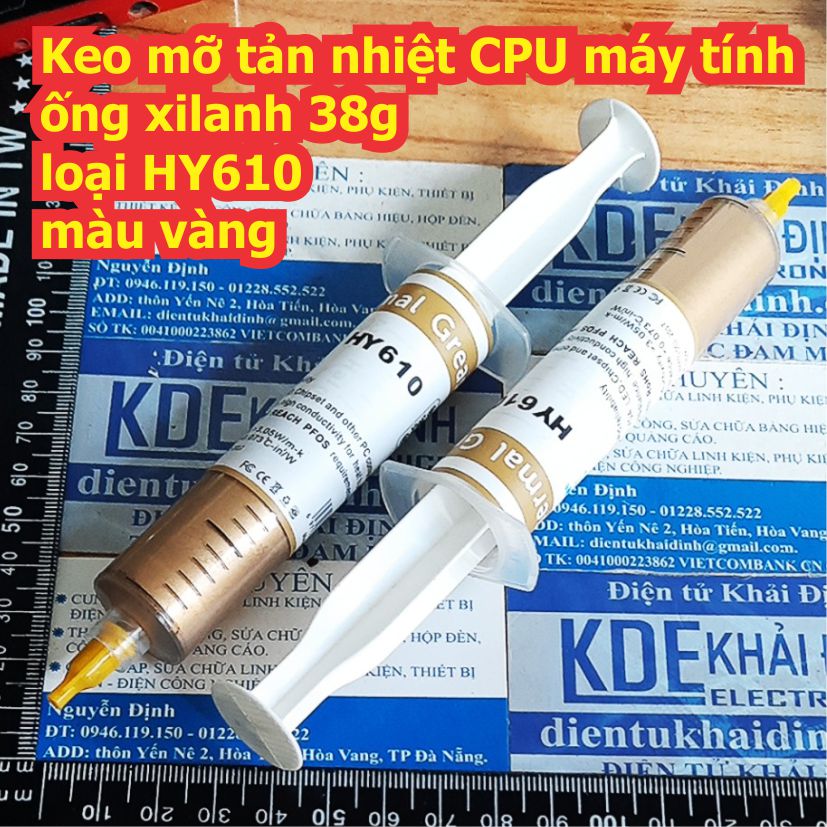 Keo mỡ tản nhiệt CPU VGA máy tính dạng ống xilanh, hộp tròn 38g 5g 20g loại HY410 HY510 HY610 HY710 kde1677
