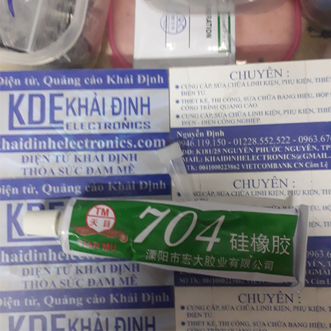 KEO DÁN TIANMU 704 Kafuter K-704 K-704B 45g, cố định linh kiện màu TRẮNG SỮA / ĐEN kde3999