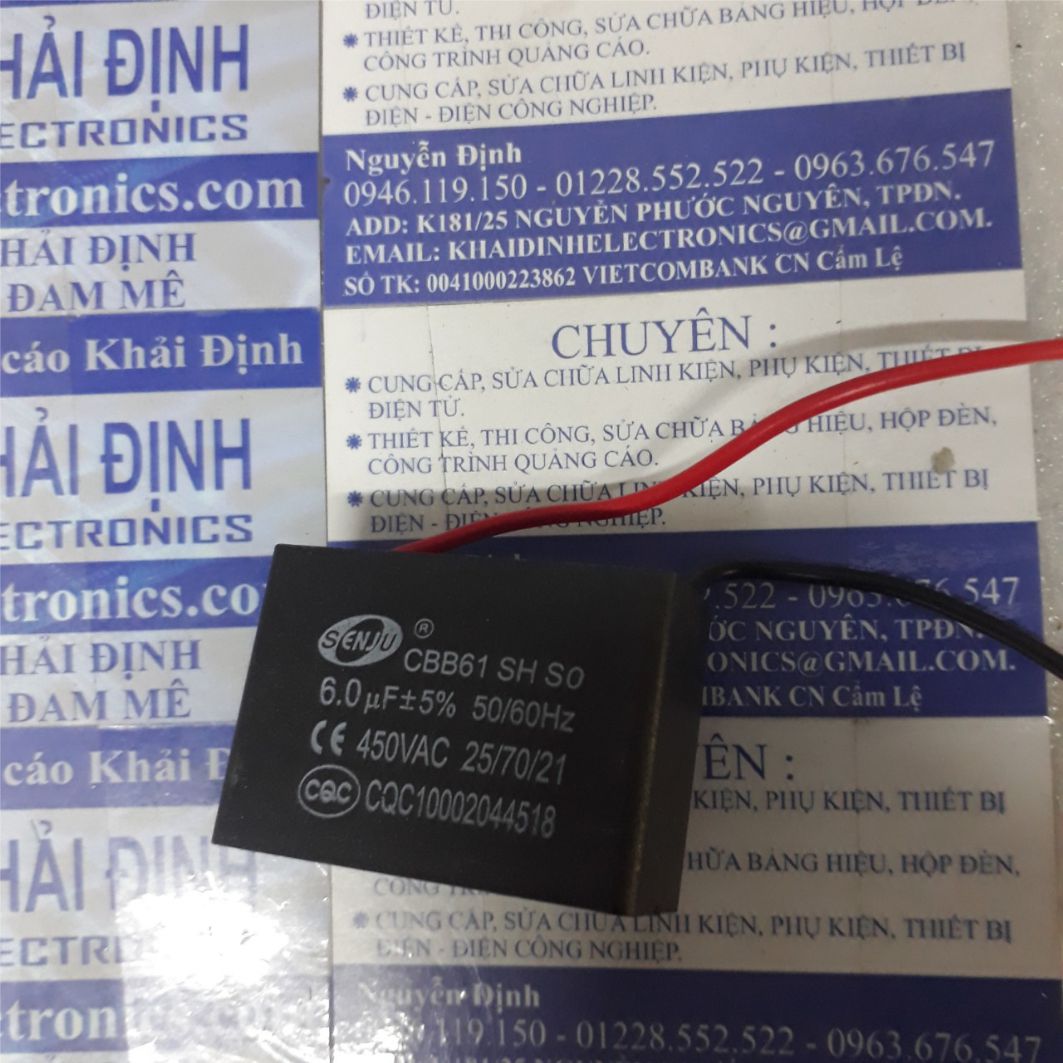 Tụ Quạt tụ đề khởi động CBB61 hàng thường các Hãng JF AM Media dung lượng 1.0uF ~ 35uF kde3617