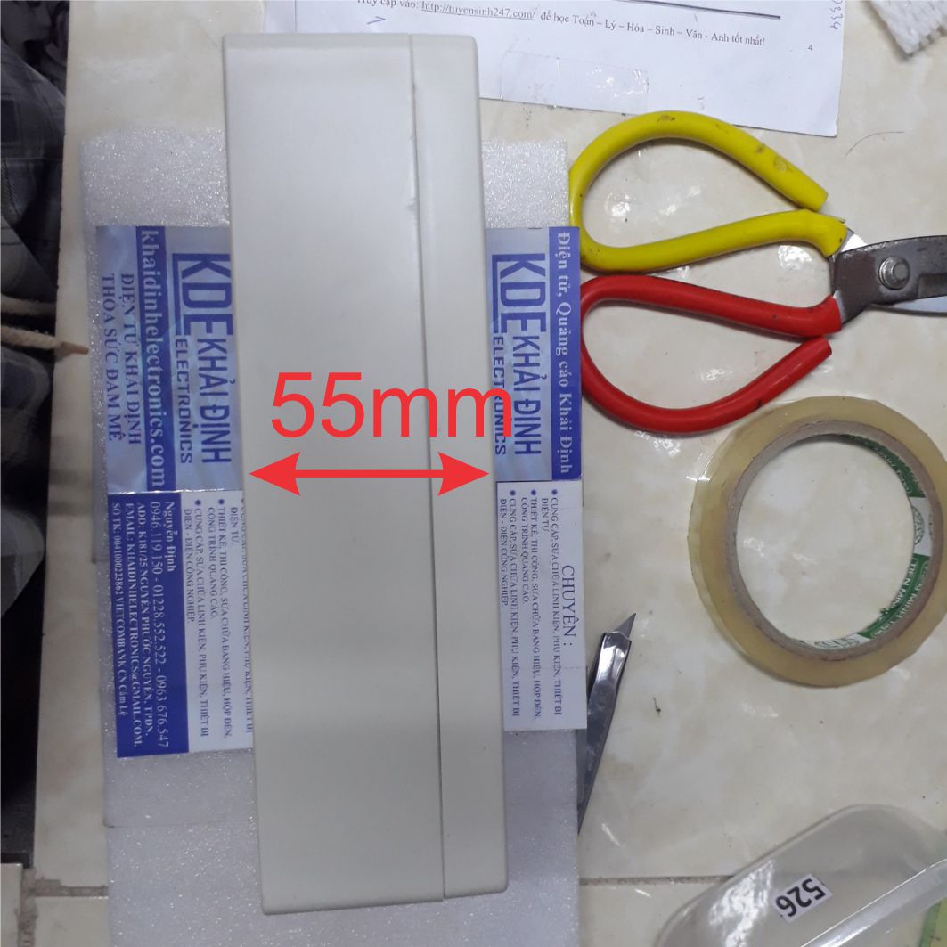 hộp nhựa kín nước 200x120x57mm màu trắng kde4012