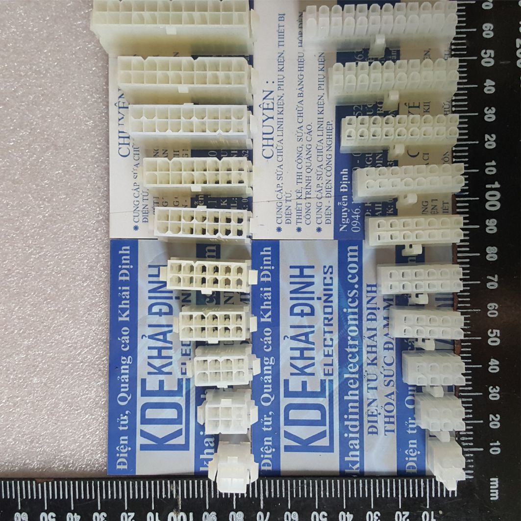 Bộ RỜI ĐẦU NHỰA ĐỰC, CÁI, LÕI SẮT ĐẦU NỐI, HEADER 5557/5559 4.2mm 2P-24P (JACK NỐI MÁY TÍNH) kde4070