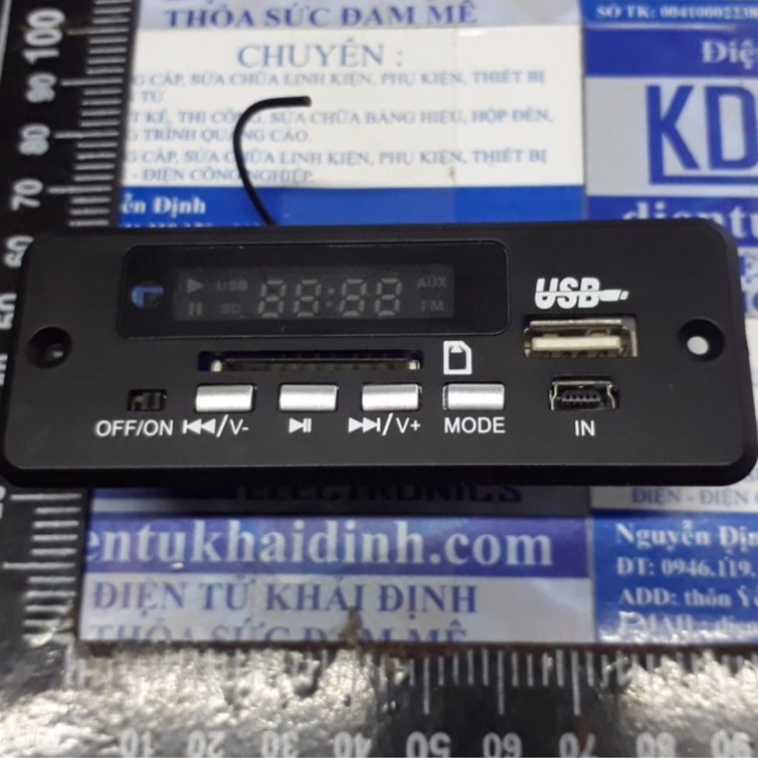 Module Giải Mã MP3+FM, MicroSD, USB OUT: 2x3W + REMOTE (LÀM MÁY NGHE NHẠC) D4A4-2 kde4332