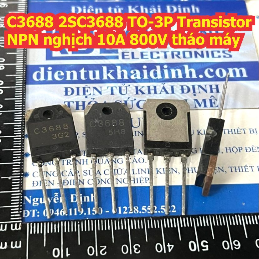 C3688 2SC3688 TO-3P Transistor NPN nghịch 10A 800V kde9624
