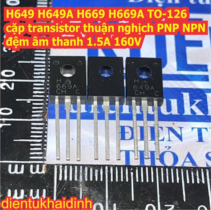 H649 H649A H669 H669A TO-126 cặp transistor thuận nghịch PNP NPN đệm âm thanh 1.5A 160V kde4349