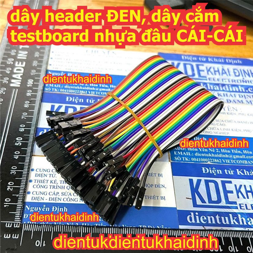 Tấm 40 dây jack cắm testboard bo nhựa đục lỗ header miếng DÀI 30cm 40cm 2 đầu đực-đực, đực-cái, cái-cái kde2217