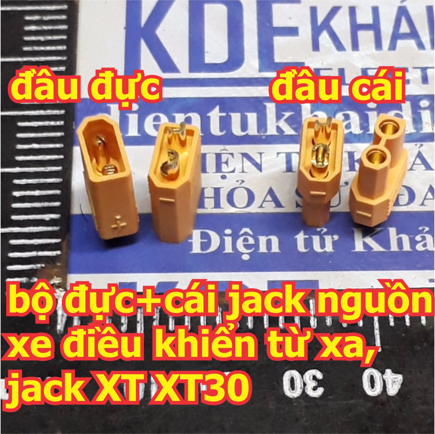 Bộ đầu đực + cái jack nguồn PIN xe điều khiển từ xa, jack XT XT30 hàng chất lượng cao kde4545
