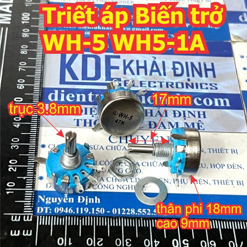 Triết áp Biến trở WH-5 WH5-1A 270độ 470 Ohm 1K 4.7K 10K 22K 47K 100K 220K 470K 1M Ohm kde4734