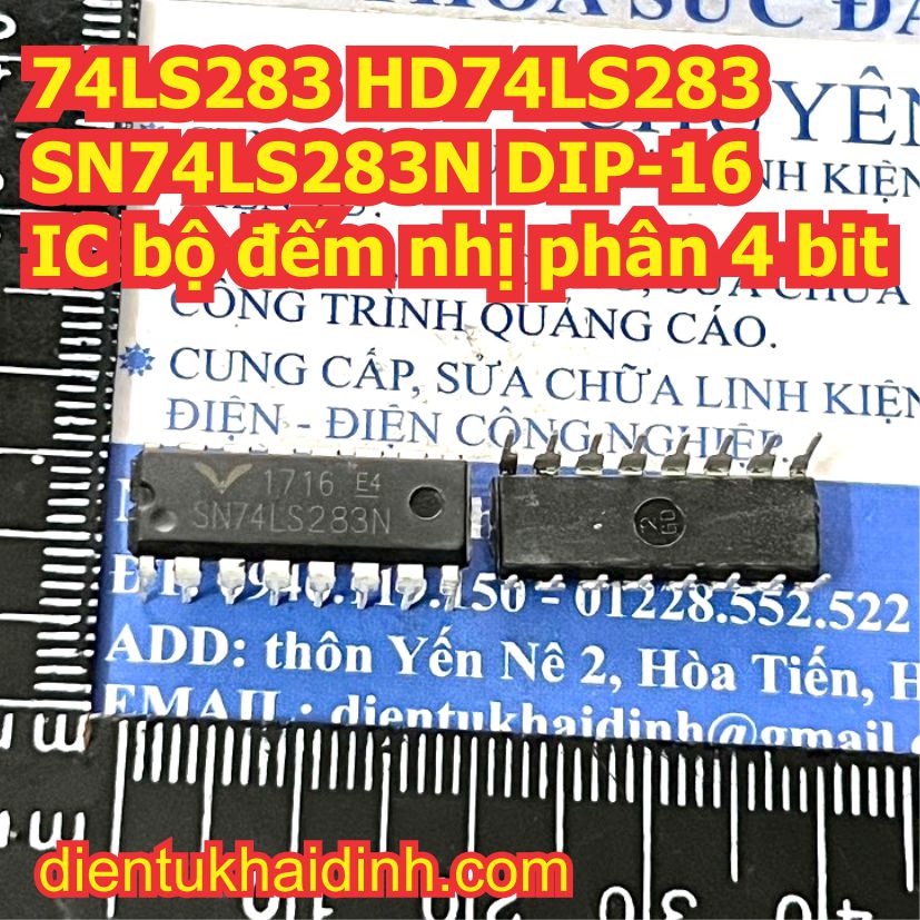 74LS283 HD74LS283 SN74LS283N DIP-16 IC bộ đếm nhị phân 4 bit kde4754
